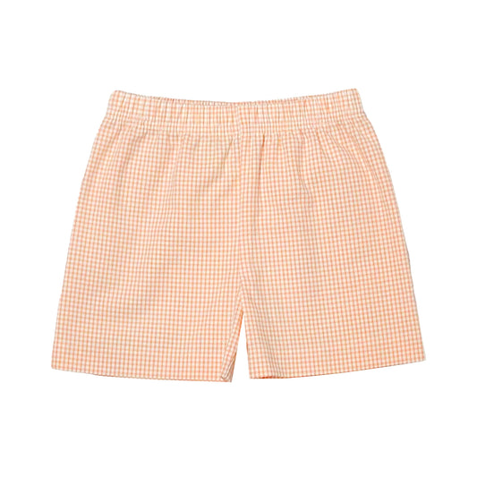 Lion Leo shorts - orange mini seersucker