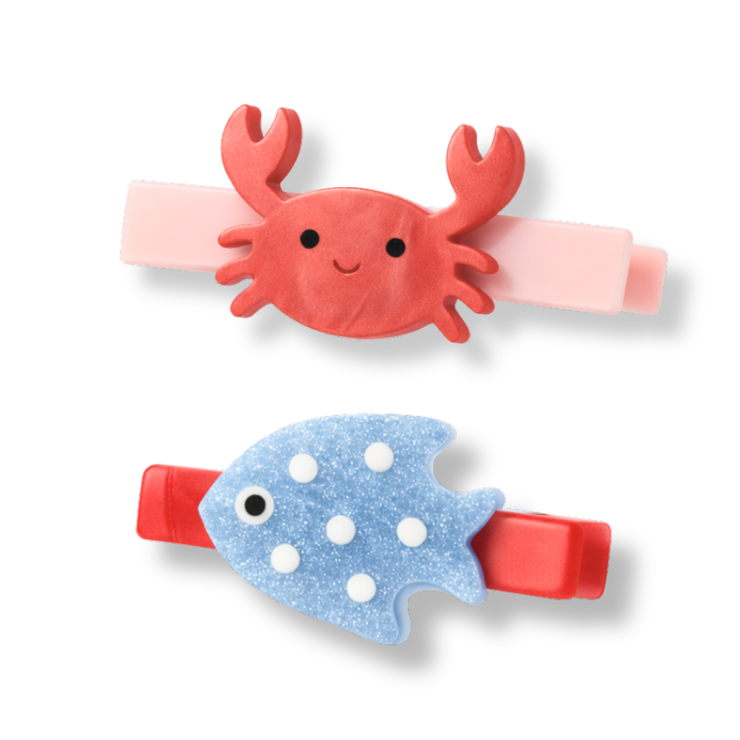 Ocean friends hair clips