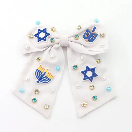 Happy Hanukkah bow