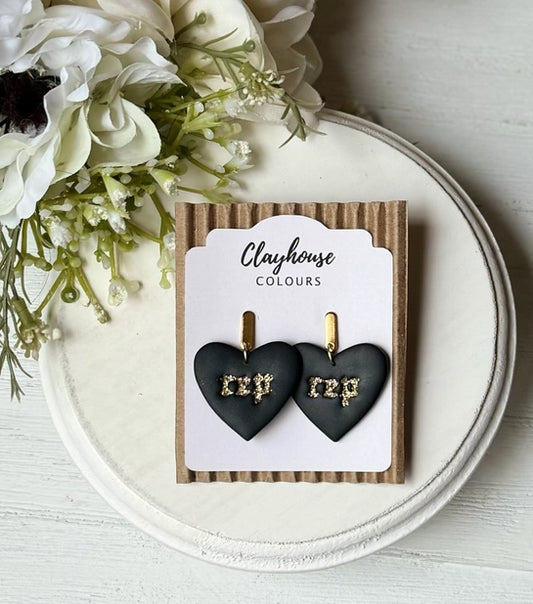 REP hearts earrings