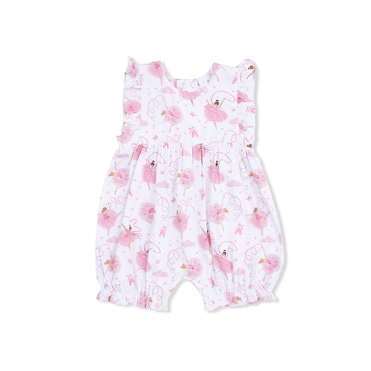 Ribbon ballerinas ruffle playsuit