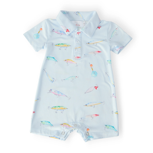 Fish hook polo shorty