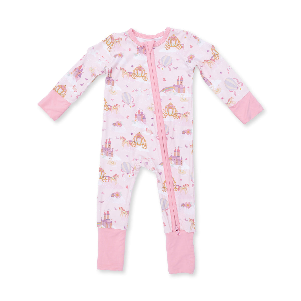 Princess unicorns & castle conv. romper