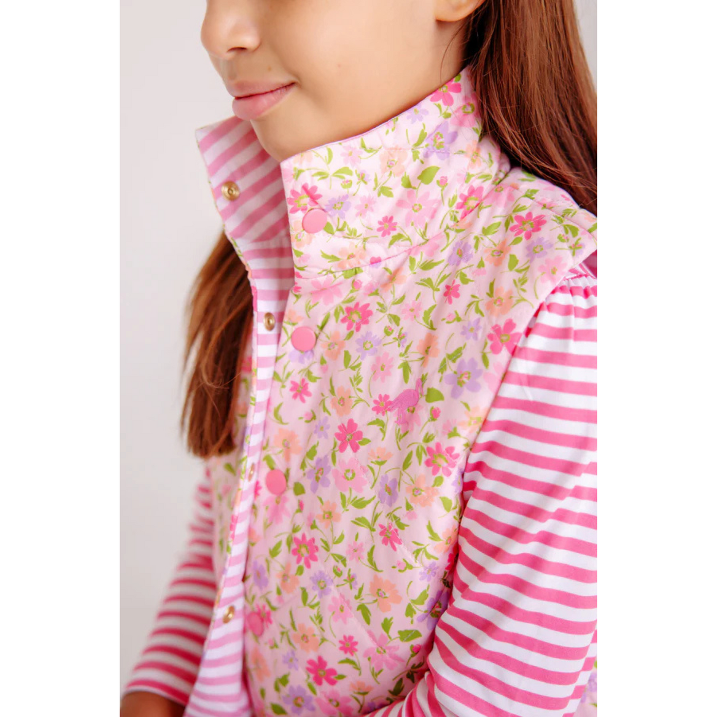 L/s penny's play shirt - romany rose stripe