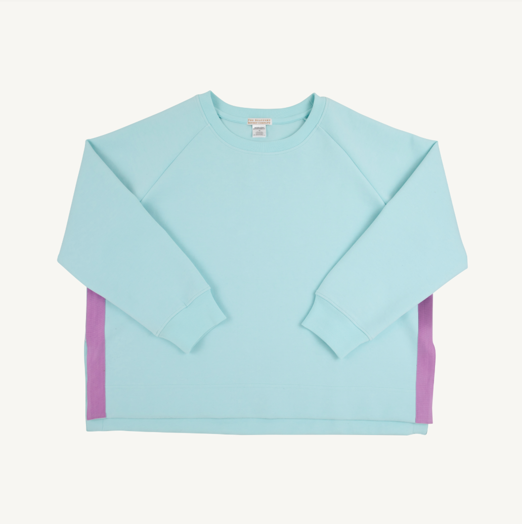 Prepletic Courtney's cozy crewneck - edisto egg blue/vhviolet