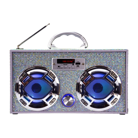 Bluetooth boombox - iridescent bling