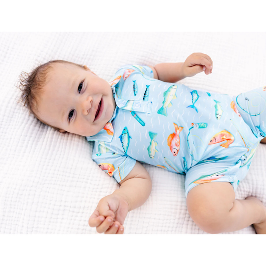 Catch of the day polo shortie romper