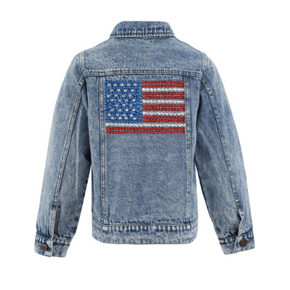 American flag denim jacket