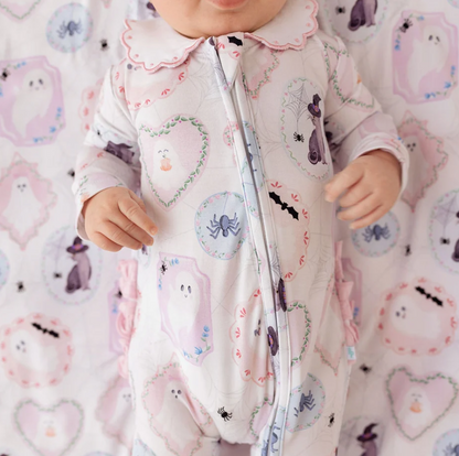 Posh Spooks Scallop Collar Ruffle Footie