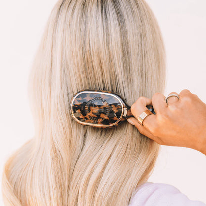 Mini hair brush medium hair - tortoise