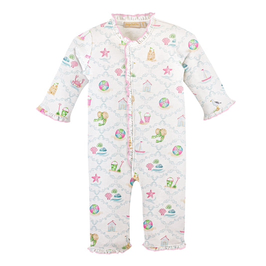 By the sea ruffle coverall