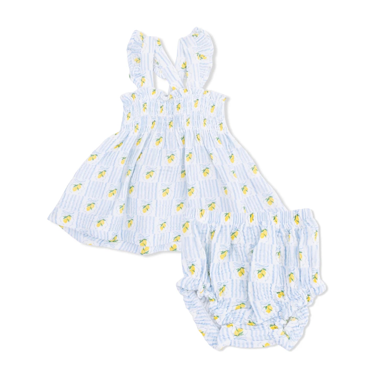Lovely lemons smocked top w. bloomers