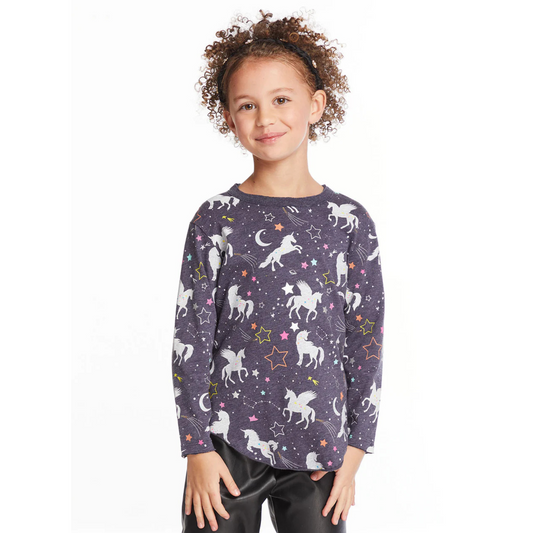 Unicorn dreams l/s tshirt - navy