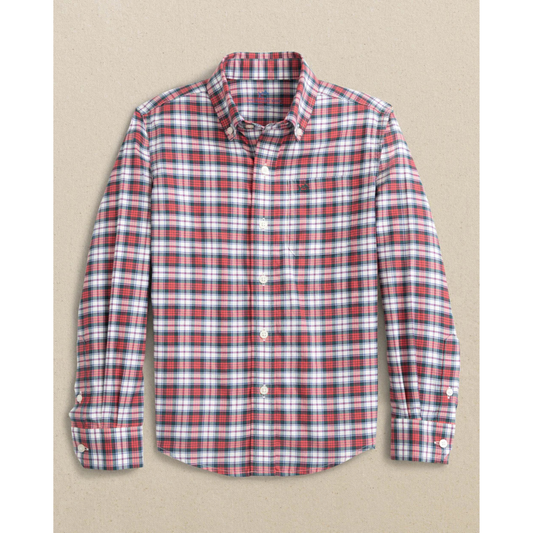MacDuff tartan l/s sportshirt - crab red