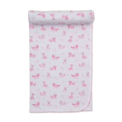 Puppy paws blanket - pink
