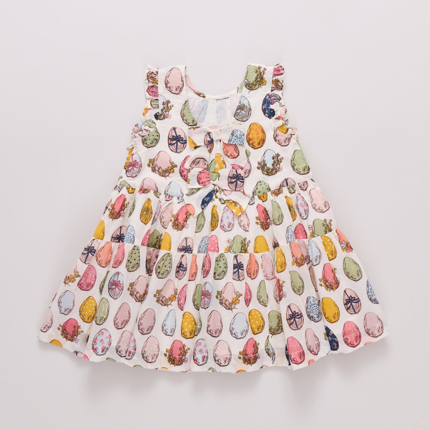 Eloise ruffle dress - multi eggs