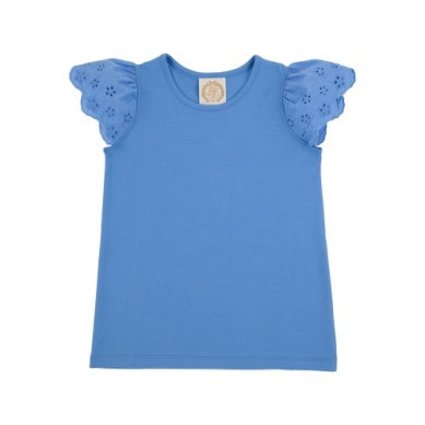 Ellens eyelet top - barbados blue