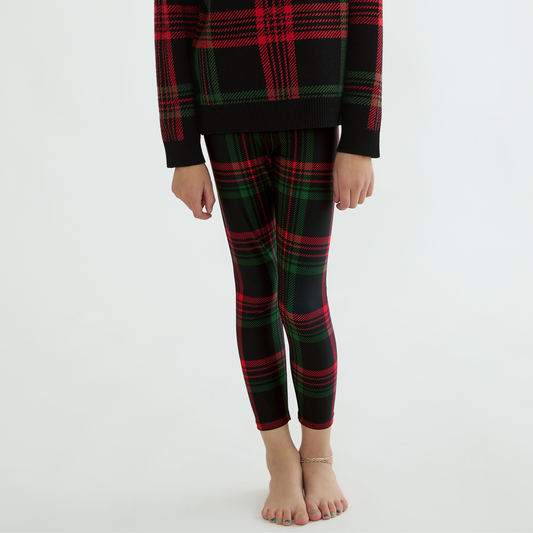 Little peppa leggings - ribbon plaid