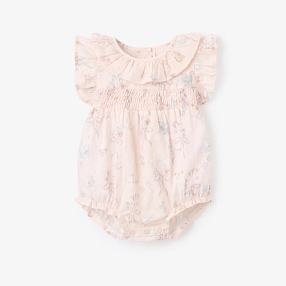 Fleur de provence swiss dot smocked bubble