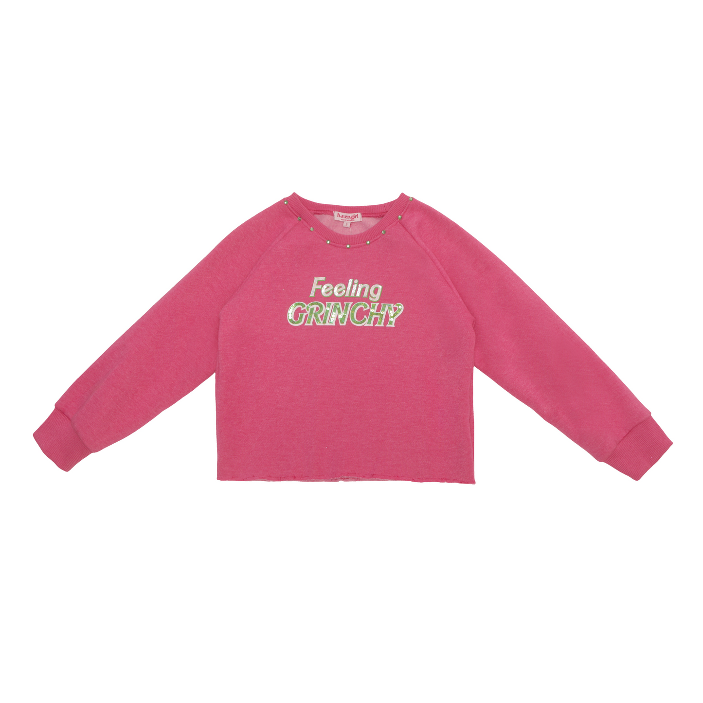 Feeling grinchy sweatshirt - hot pink