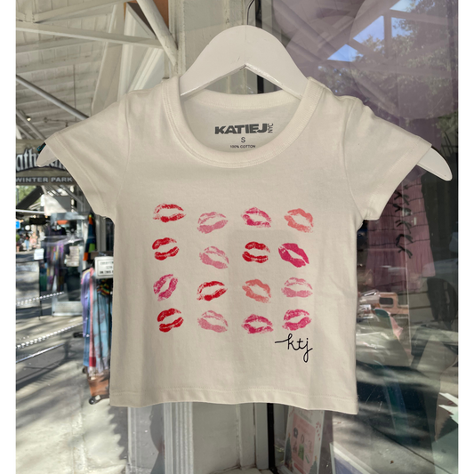 Kisses tee - vintage white