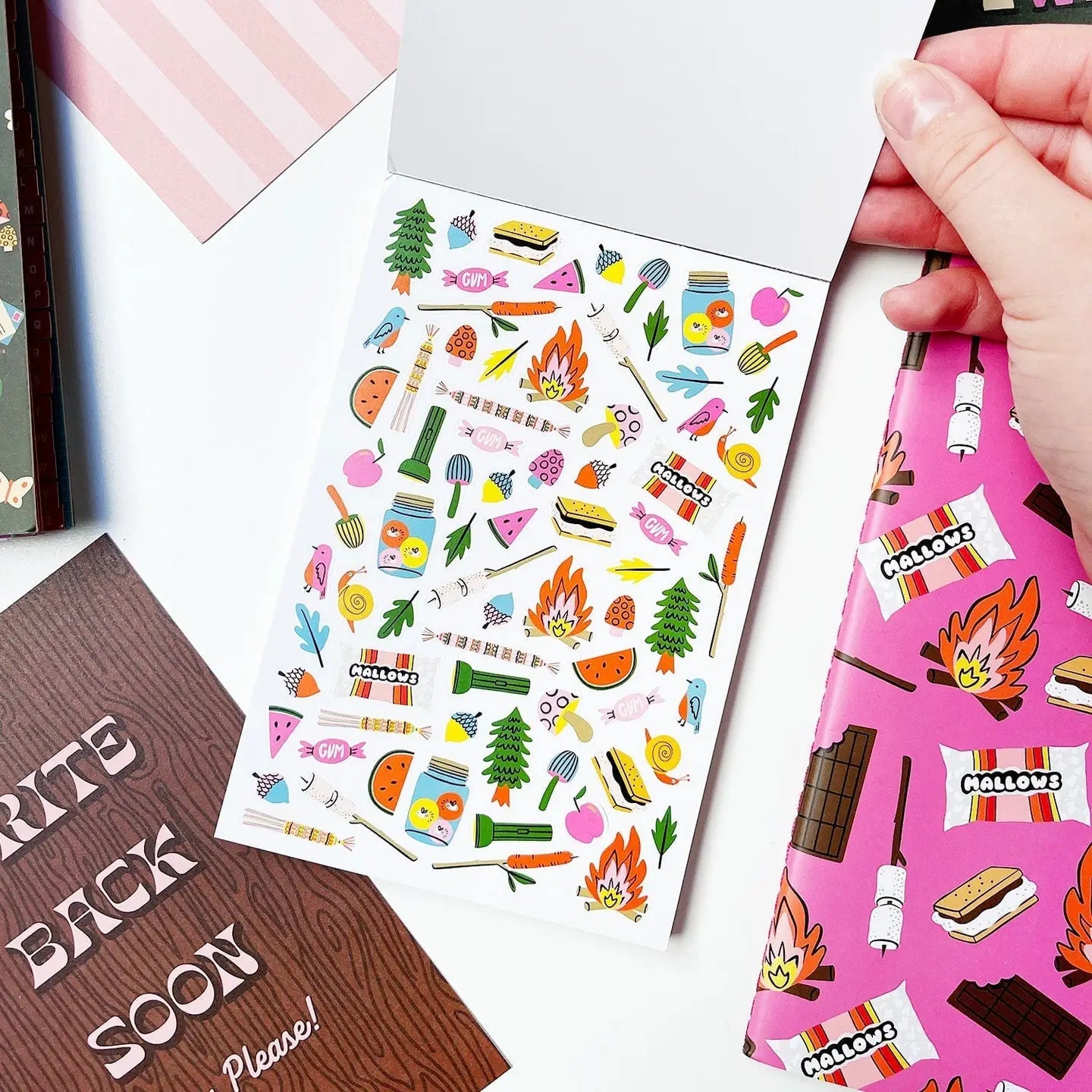 Summer camp postcard book