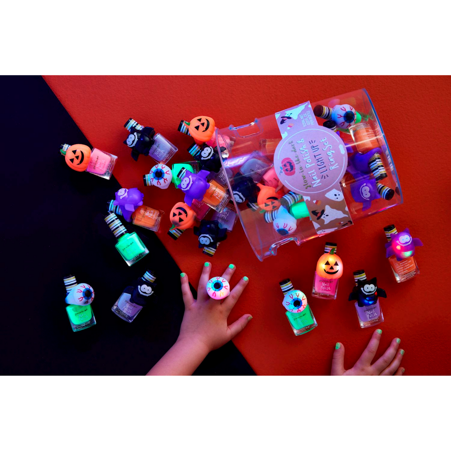 Glow in the dark polish & ring set