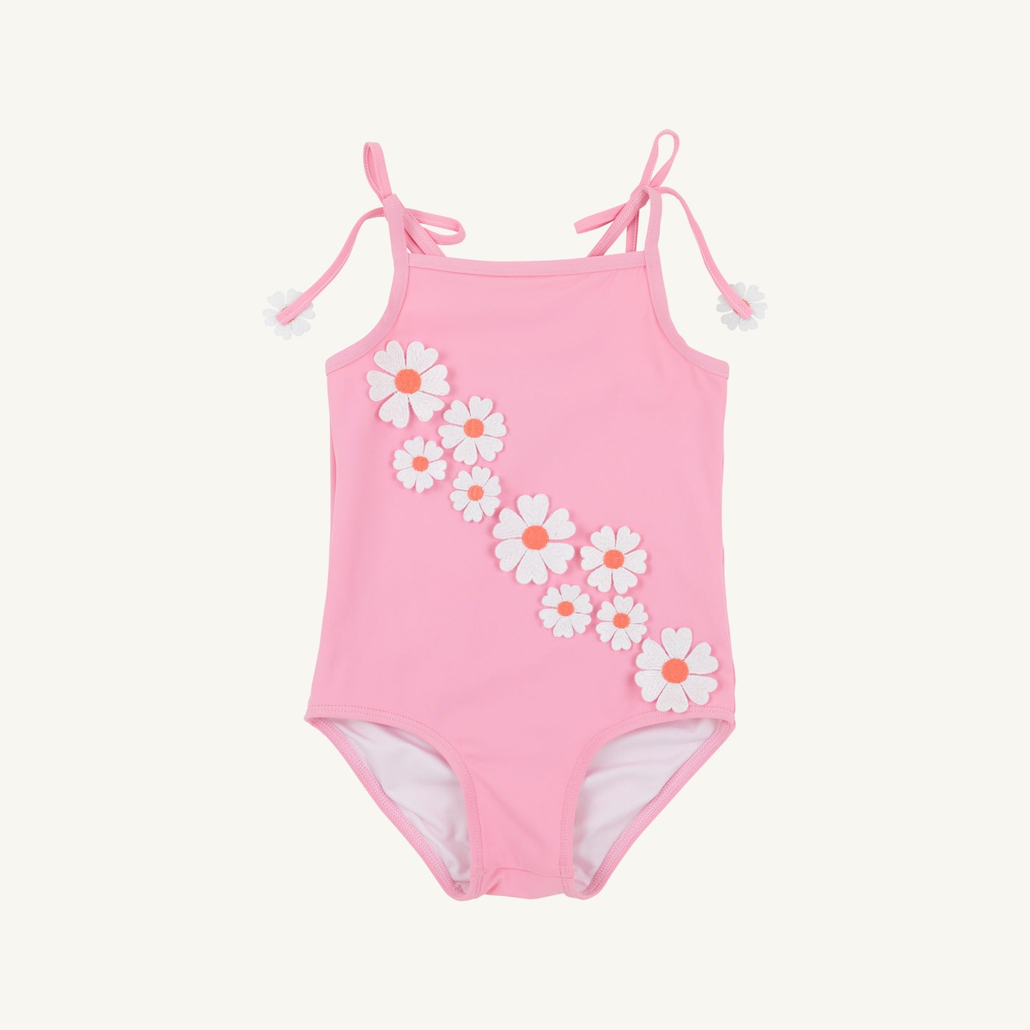 St. Lucia swimsuit - flowers/hamptons hot pink