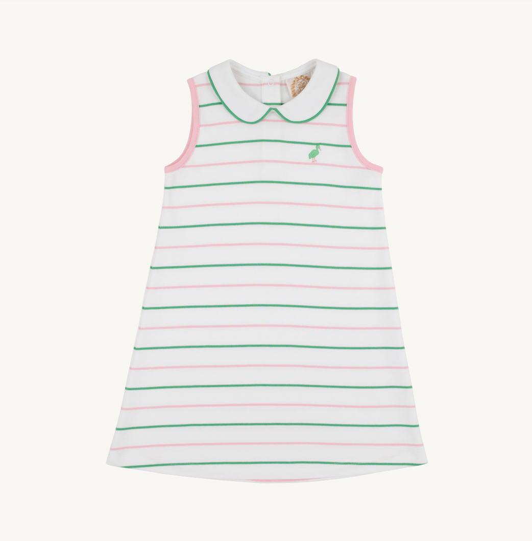 Maude's peter pan collar dress - tradd street stripe