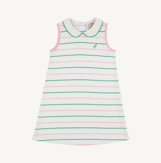 Maude's peter pan collar dress - tradd street stripe