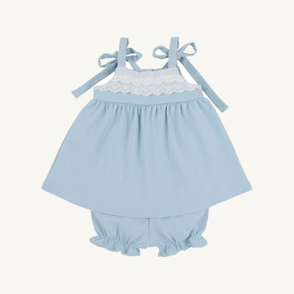 Idabelle bloomer set - buckhead blue/waw