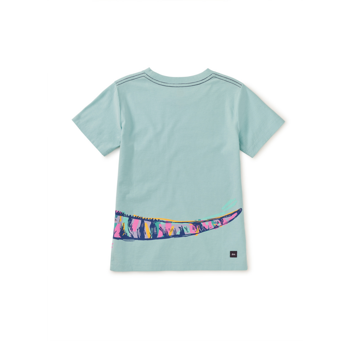 Graffiti iguana graphic tee - canal blue