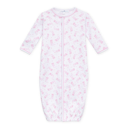 Darling cowboy boots pink ruffle conv. gown