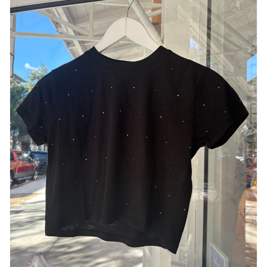 Fearless top - black w. rhinestones