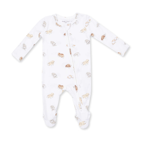 Puppy snuggle club 2way zipper footie