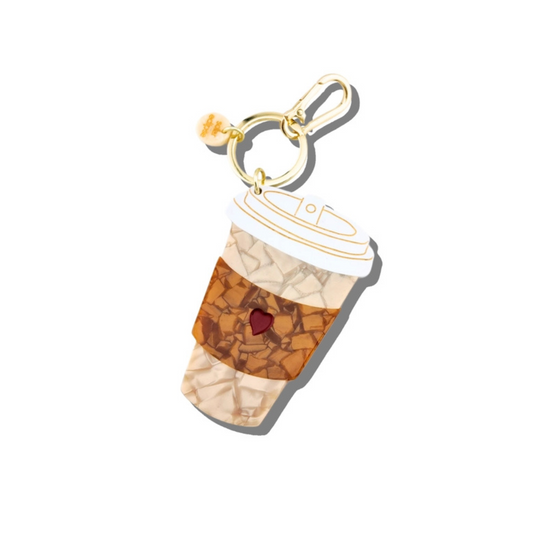 Coffee cup bag charm & keychain