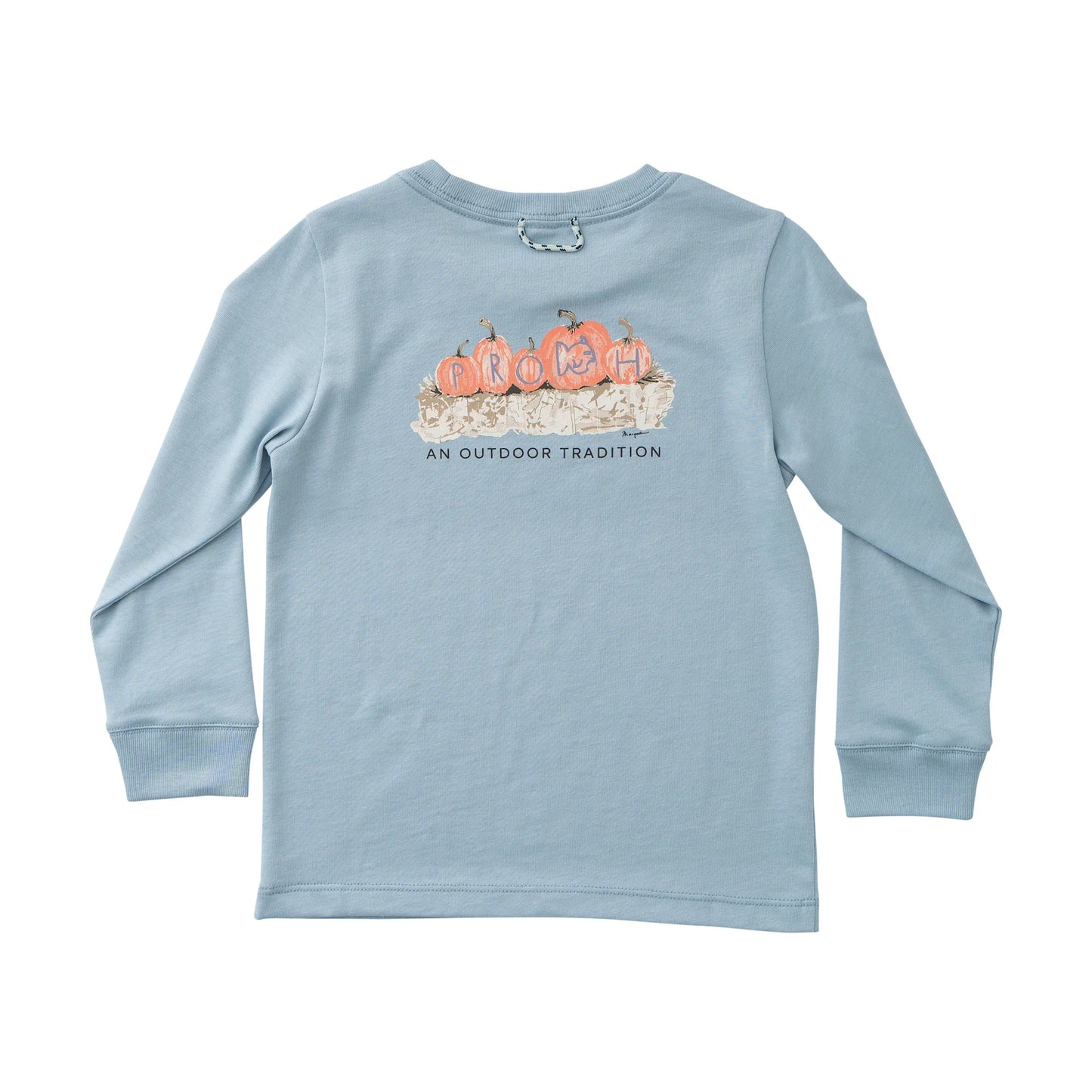 L/s cotton tee - ashley blue
