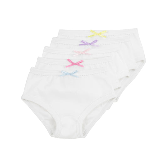 Pippy's underpinnings set - worth ave white/multicolor bows