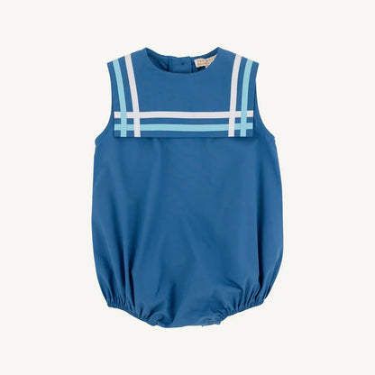 Sleeveless townes top sail bubble - wood boat blue