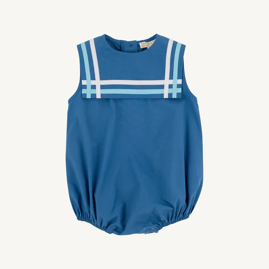 Sleeveless townes top sail bubble - wood boat blue