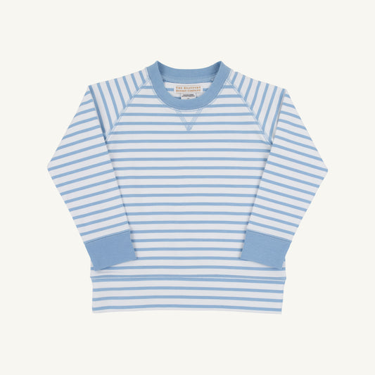 Cassidy comfy crewneck - sarasota sky stripe