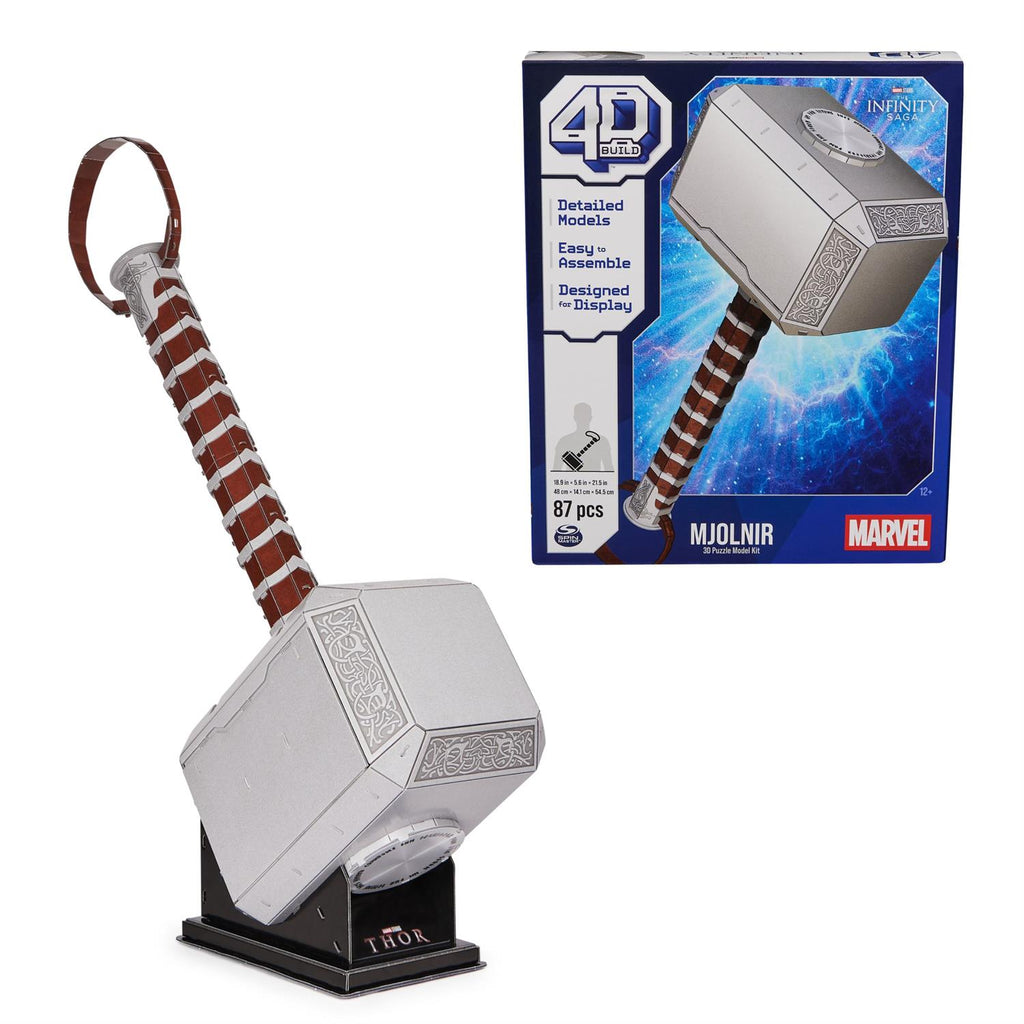 4D build marvel mjolnir Thor hammer puzzle model kit