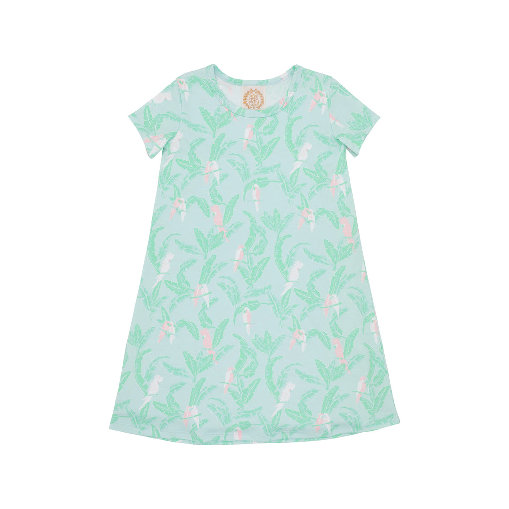 Polly play s/s dress - parrot island palms