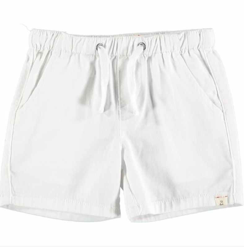 White twill shorts