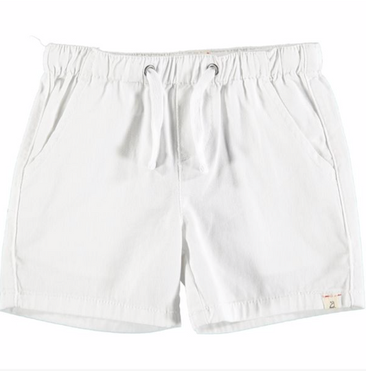 White twill shorts