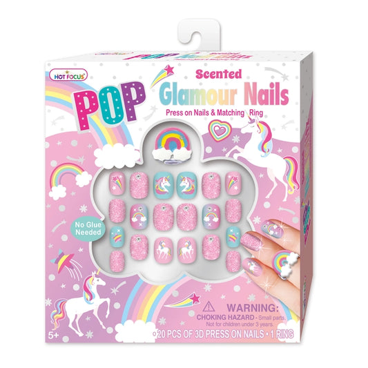 Pop glamour nails - unicorn