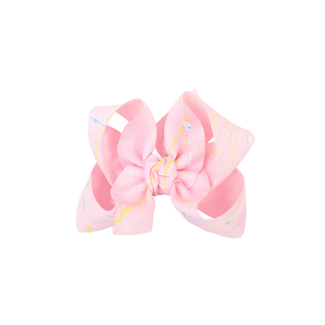 Splash bow - light pink