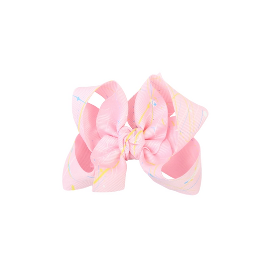 Splash bow - light pink