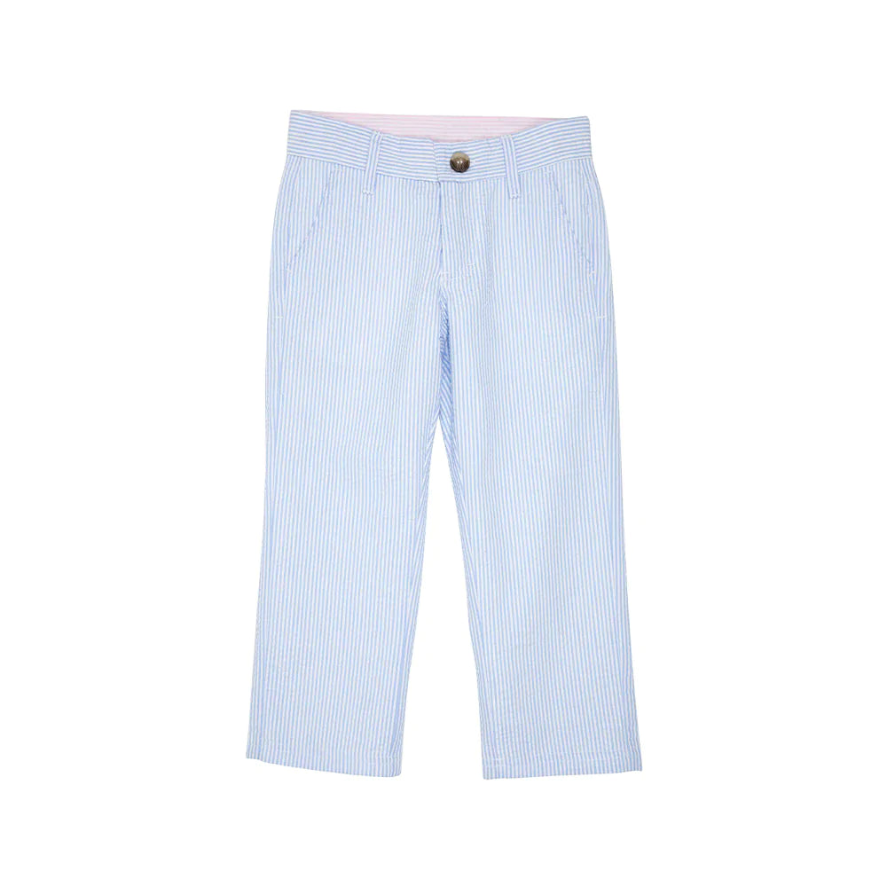 Prep school pants - breakers blue seersucker