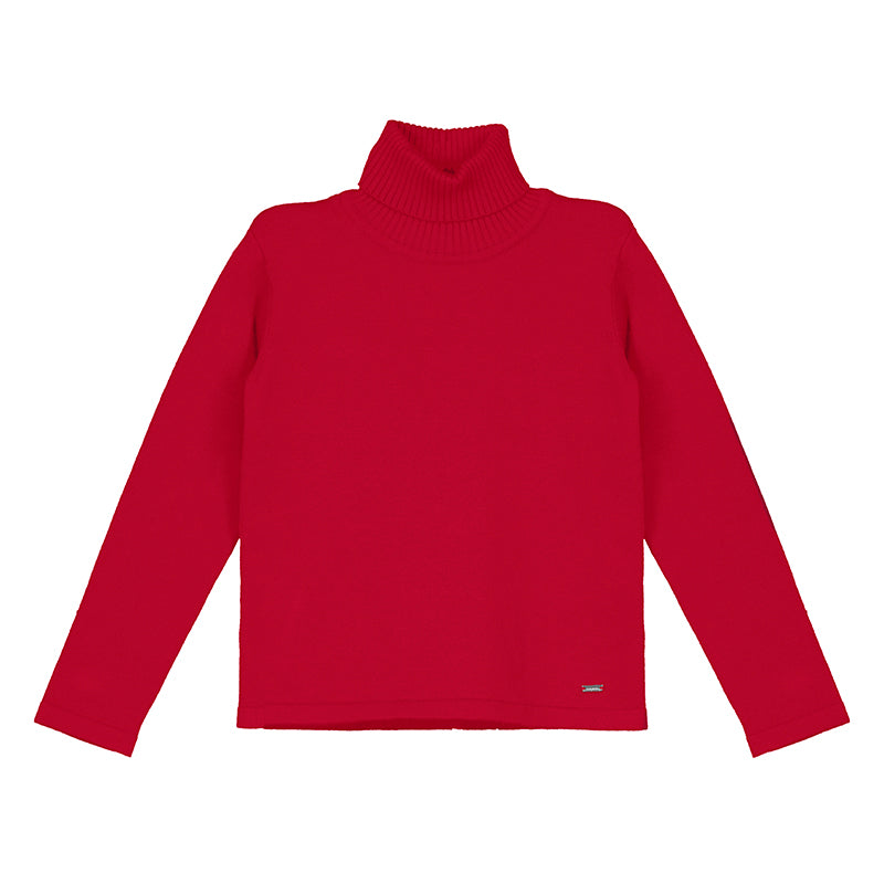 Basic knit turtleneck - red